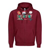 Burgundy secretary Zipper Hoodie - AdoDesignShop