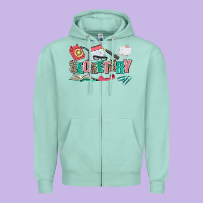Secretary Zipper Hoodie Designed By Adodesignshop