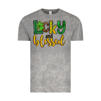 Cloud Rock St. Patrick's Lucky and blessed Vintage Tee - OliviaCreatesArt