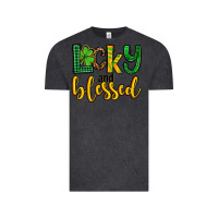 Vintage Black St. Patrick's Lucky and blessed Vintage Tee - OliviaCreatesArt