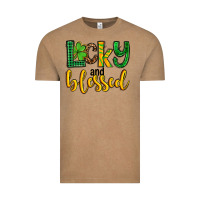 Vintage Coffee St. Patrick's Lucky and blessed Vintage Tee - OliviaCreatesArt