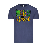 Vintage Denim St. Patrick's Lucky and blessed Vintage Tee - OliviaCreatesArt