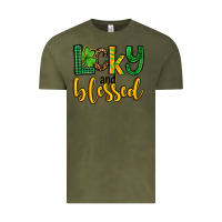 Vintage Olive St. Patrick's Lucky and blessed Vintage Tee - OliviaCreatesArt