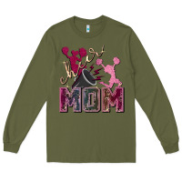 Army Green cheer mom Long Sleeve Tee - FaDigitalArtStudio