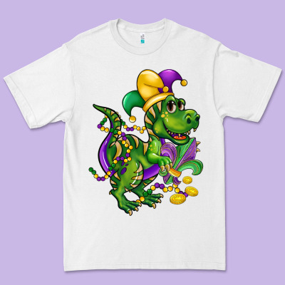 Mardi Gras Trex Premium Tee Designed By Cowgirlartshop