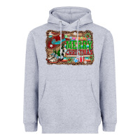 Heather Grey merry christmas western boots Heavyweight Hoodie - AdoDesignShop
