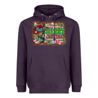 Plum merry christmas western boots Heavyweight Hoodie - AdoDesignShop