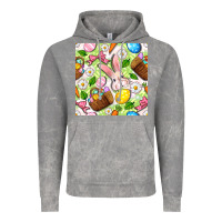 Cloud Rock Easter Hamper With Bunny Seamless Pattern Vintage Hoodie - BundleAndBundleShop
