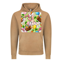 Vintage Camel Easter Hamper With Bunny Seamless Pattern Vintage Hoodie - BundleAndBundleShop