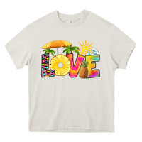 Cream love pineapple Heavy Core Tee - RanaPortraitStore