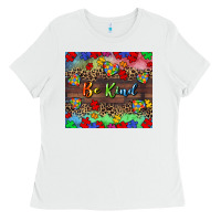 White Be kind Ladies Tee - CowGirlArtShop