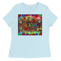 Baby Blue Be kind Ladies Tee - CowGirlArtShop