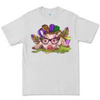 Dove Grey mardi gras pig Premium Tee - CowGirlArtShop