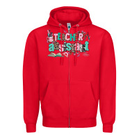 Red teacher assistant Zipper Hoodie - AdoDesignShop