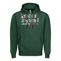 Sports Green teacher assistant Zipper Hoodie - AdoDesignShop