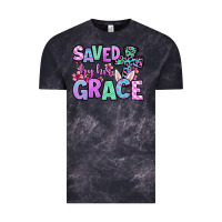 Cloud Black Easter Day Saved by his grace Vintage Tee - OliviaCreatesArt