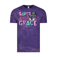 Cloud Purple Easter Day Saved by his grace Vintage Tee - OliviaCreatesArt