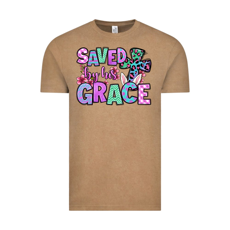 Easter Day Saved By His Grace Vintage Tee by OliviaCreatesArt | Teevron