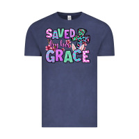 Vintage Denim Easter Day Saved by his grace Vintage Tee - OliviaCreatesArt