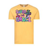 Vintage Mustard Easter Day Saved by his grace Vintage Tee - OliviaCreatesArt