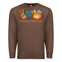 Chestnut peace love pumpkins Premium Sweatshirt - AdoDesignShop