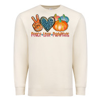 Sandshell peace love pumpkins Premium Sweatshirt - AdoDesignShop