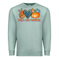 Seafoam peace love pumpkins Premium Sweatshirt - AdoDesignShop