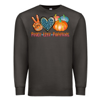 Smoke peace love pumpkins Premium Sweatshirt - AdoDesignShop