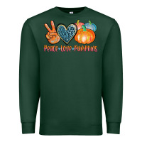 Sports Green peace love pumpkins Premium Sweatshirt - AdoDesignShop