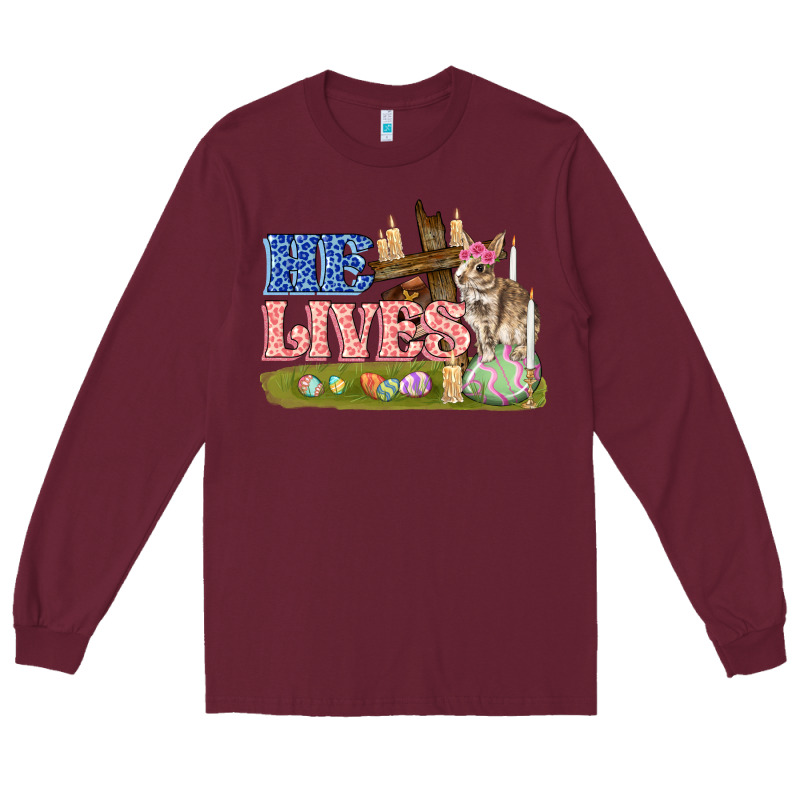 He Lives Easter Long Sleeve Tee by FaDigitalArtStudio | Teevron