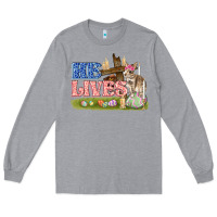 Heather Grey he lives easter Long Sleeve Tee - FaDigitalArtStudio