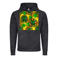 Vintage Black St. Patrick's sunflower seamless pattern Vintage Hoodie - BundleAndBundleShop