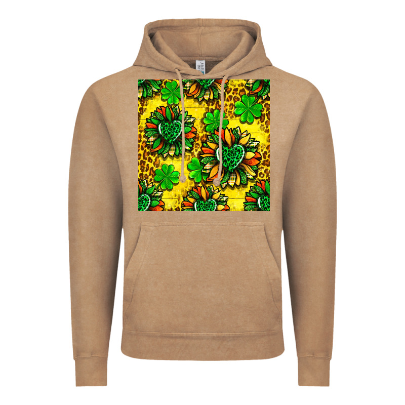 St. Patrick's Sunflower Seamless Pattern Vintage Hoodie by BundleAndBundleShop | Teevron