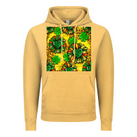 Vintage Mustard St. Patrick's sunflower seamless pattern Vintage Hoodie - BundleAndBundleShop