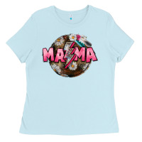 Baby Blue Mama lightning bolt Mother's Day Ladies Tee - CowGirlArtShop