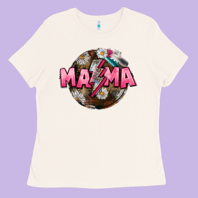 Mama Lightning Bolt Mother's Day Ladies Tee Designed By Cowgirlartshop