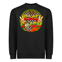 Black race coach  with leopard and peace hand Heavyweight Sweatshirt - AdoDesignShop