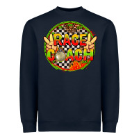 Navy race coach  with leopard and peace hand Heavyweight Sweatshirt - AdoDesignShop