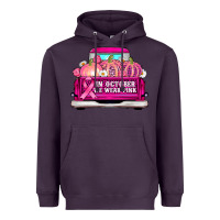 Plum truck in october we wear pink Heavyweight Hoodie - AdoDesignShop