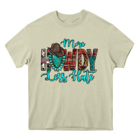 Mossy Western More Howdy Less Hate Cowboy Hat Gemstone Heavy Core Tee - HowdyJamesFarm
