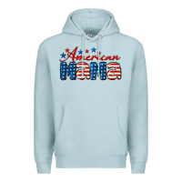 Blue Mist American Mama Mother's Day Premium Hoodie - LillyAllenDesigns
