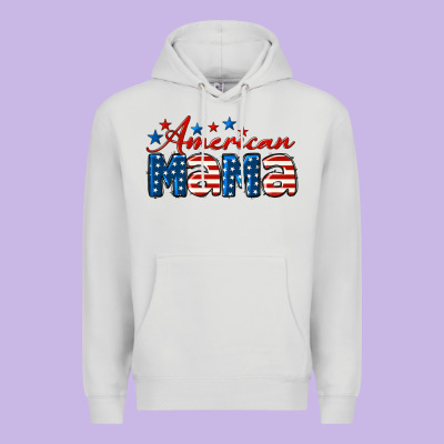 American Mama Mother's Day Premium Hoodie Designed By Lillyallendesigns
