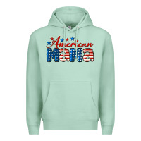 Seafoam American Mama Mother's Day Premium Hoodie - LillyAllenDesigns