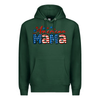 Sports Green American Mama Mother's Day Premium Hoodie - LillyAllenDesigns