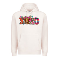 Pale Pink xoxo valentine's day highland cow Premium Hoodie - Jasminsmagicworld