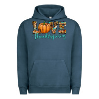 Pigment Midnight Navy love thanksgiving pumpkin Urban Hoodie - JahusDesignShop
