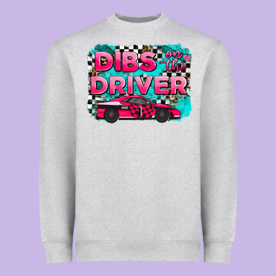 Dibs On The Driver Background Heavyweight Sweatshirt Designed By Adodesignshop