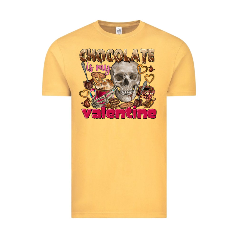 Skull Chocolate Is My Valentine Vintage Tee by FaDigitalArtStudio | Teevron