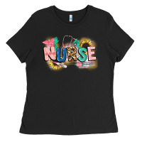Black nurse Ladies Tee - CowGirlArtShop