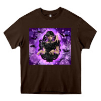 Chocolate Brown gothic girl night Heavy Core Tee - TumblerDesignByShophia